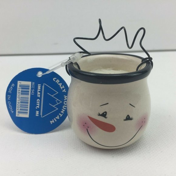 Primitive Snowman Gift Set Of 3 Votive Candle Holders Christmas Holiday Decor - Picture 4 of 9